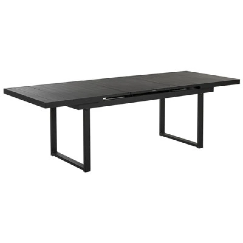 Image of Beliani Extending Garden Dining Table Valcanetto 180/240 Cm 90 Cm Metal Black