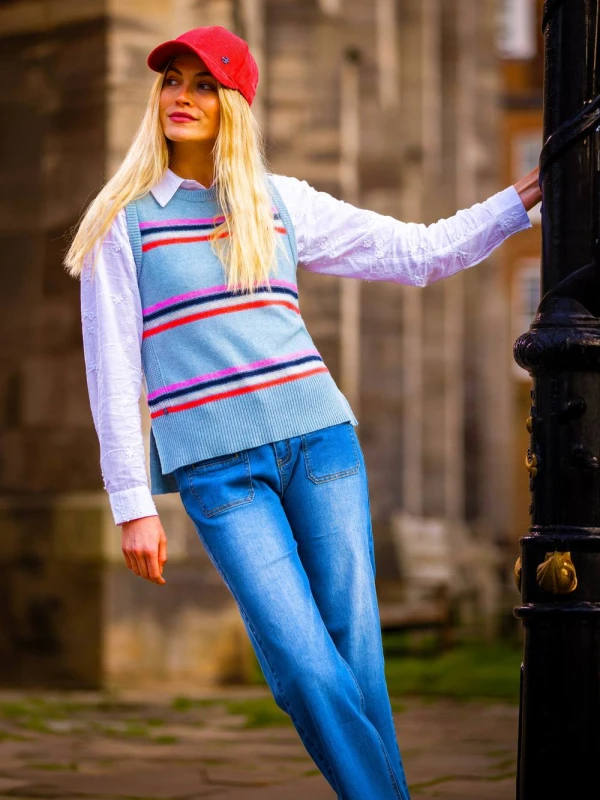 Image of Brakeburn Seafoam Tank Knitted T-Shirts UK 08 Blue 33559518000