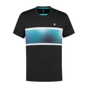 Image of HYPERCOURT EXPRESS CREW TEE 2 LIMO BLACK / ALGIERS Blue - M