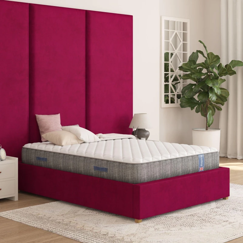 Image of Aspire Aspire Tension Relieving Pocket Memory Foam Mattress in White Size: Small Single White Small Single Unisex 5057632299703