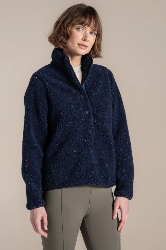 Image of Craghoppers Womens Massey Overhead Insulating Borg Fleece in Blue Size: 18 Blue Female 18