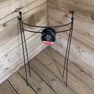 Image of 2 Pack of Tom Chambers Cottage Heavy Duty Black Metal Steel Herbaceous Garden Plant Support Arc Small 60cm x 36cm