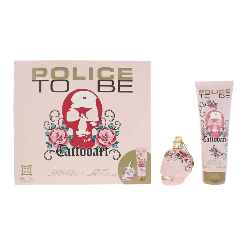 Image of Police To Be Tattooart Gift Set 40ml Eau de Parfum + 100ml Body Lotion