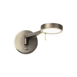 Image of Adjustable Wall Lamp , Reader, 1 x 8W LED, 3000K, Satin Nickel - Luminosa Lighting
