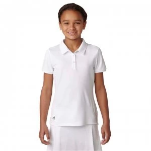 Image of adidas Golf Polo Shirt Junior Girls - White