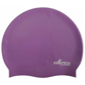 Image of SwimTech Silicone Swim Cap Purple
