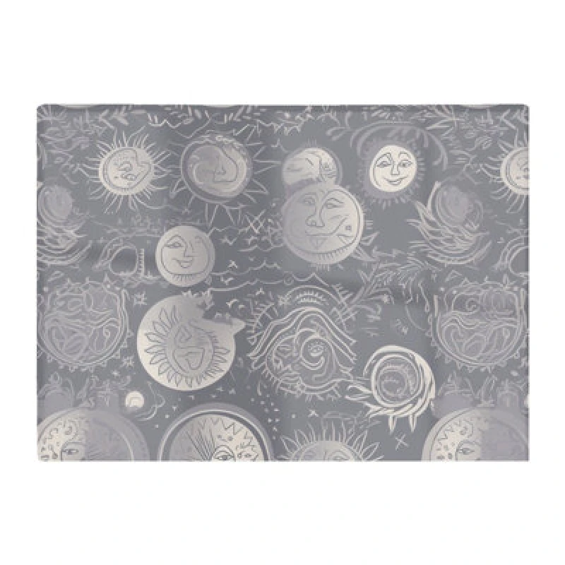Image of Warren Reed Designer Sun And Moon In Grey Glass Chopping Board