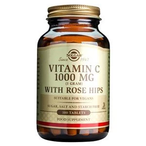Image of Solgar Vitamin C 1000 mg with Rose Hips Tablets 100 tablets