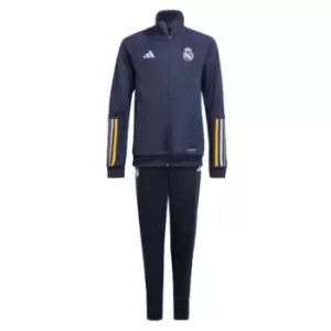 Image of 2023-2024 Real Madrid Tracksuit (Legend Ink) - Kids