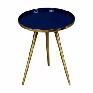 Image of Native Home & Lifestyle Side Table Blue Enamel Tray