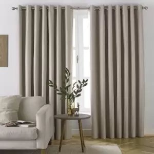 Image of Furn Moon Eyelet Curtains (66in x 72in) (Natural) - Natural