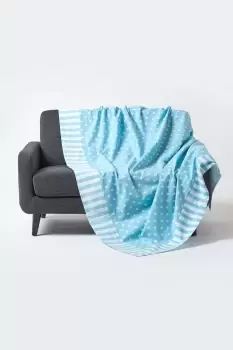 Image of Cotton Stars and Stripes Decorative Sofa Throw