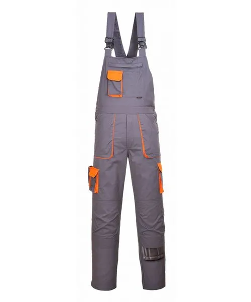 Image of Portwest Texo Contrast Bib and Brace TX12GRTXL Colour: Grey