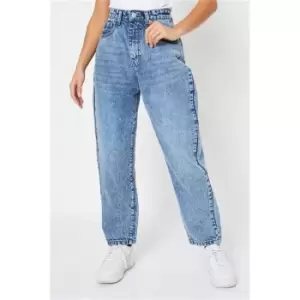 Image of I Saw It First Vintage Wash Petite Vintage Wash Mom Jeans - Blue