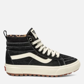 Image of Vans Womens Suede Sk8-Hi Mte 1 Trainers - Black/Leopard - UK 5