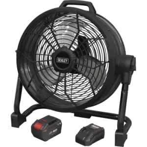 Image of Sealey HVD16C 20v Cordless High Velocity Drum Fan 1 x 6ah Li-ion Charger No Case