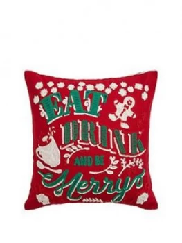 Image of Cascade Home Eat Drink & Be Merry Cushion