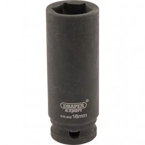 Image of Draper Expert 3/8" Drive Hi Torq Deep Hexagon Impact Socket Metric 3/8" 16mm