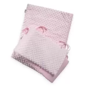 Image of Clair de Lune Dimple Crib/Cradle Quilt & Bumper Bedding Set - Pink