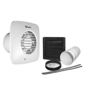 Image of Xpelair Simply Silent LV100PIRS Square 100mm PIR Fan with Wall Kit - 93036AW