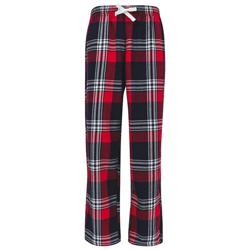 Image of SF Minni Tartan Lounge Pants in Light Red Size: 11-12 Years Light Red Unisex 11-12 Years