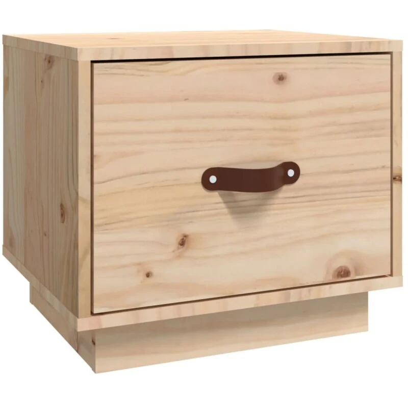 Image of Vidaxl Bedside Cabinet 40X34X35cm Solid Wood Pine, Brown 818285