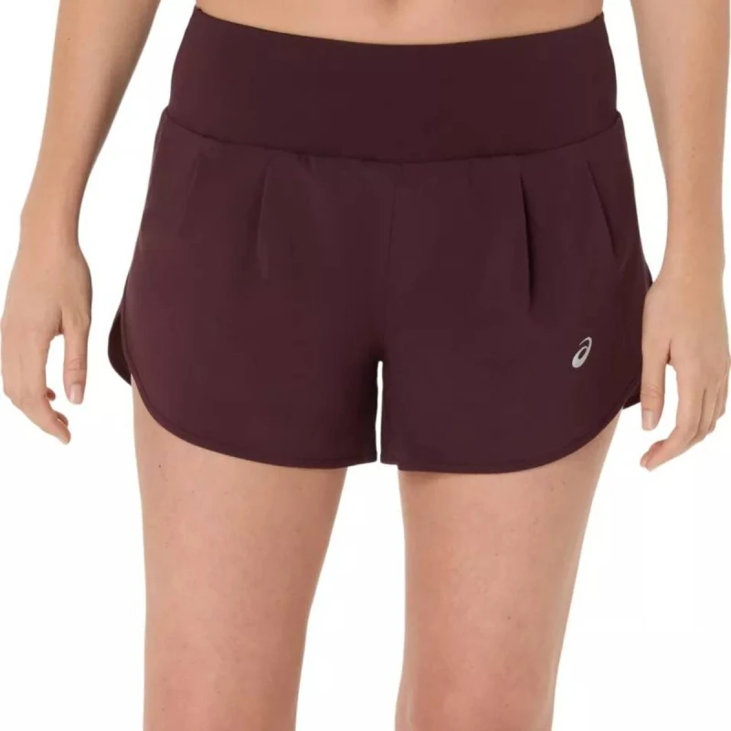 Image of Asics Road 3.5IN Red Womens Shorts, Size XS.