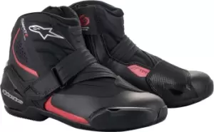 Image of Alpinestars SM-1 R V2 Motorcycle Shoes, black-red, Size 38, black-red, Size 38