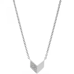 Image of Ladies Fossil Stainless Steel Vintage Glitz Necklace