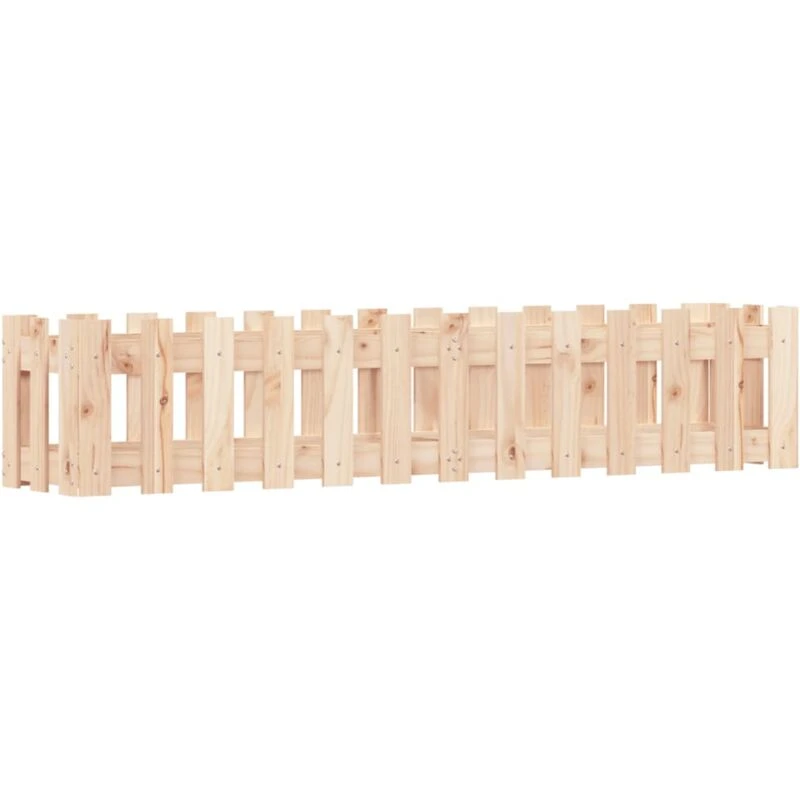 Image of vidaXL Garden Raised Bed w/ Fence Design 150x30x30cm, Brown 832487