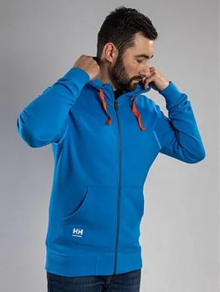 Image of Helly Hansen Workwear Oxford Zip Hoodie Sweatshirt - Blue