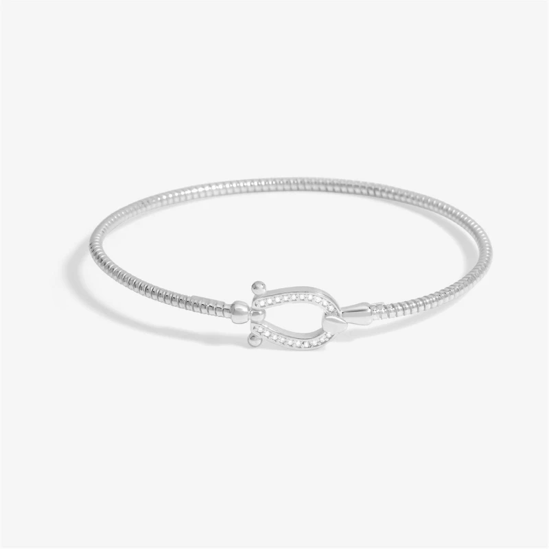Image of Simply Silver Sterling Silver 925 Polished Adjustable Snaffle Bracelet Silver female