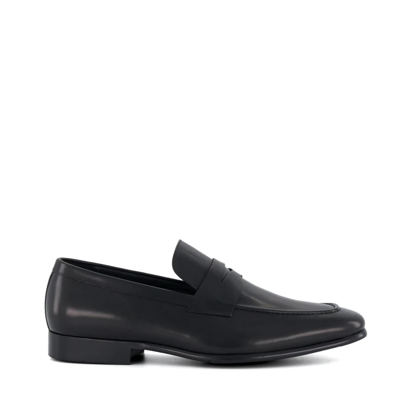 Image of Dune London 'Serving' Leather Loafers Black male