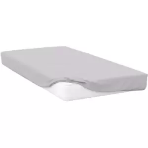 Image of Belledorm Polycotton Extra Deep Fitted Sheet (Single) (Cloud Grey) - Cloud Grey
