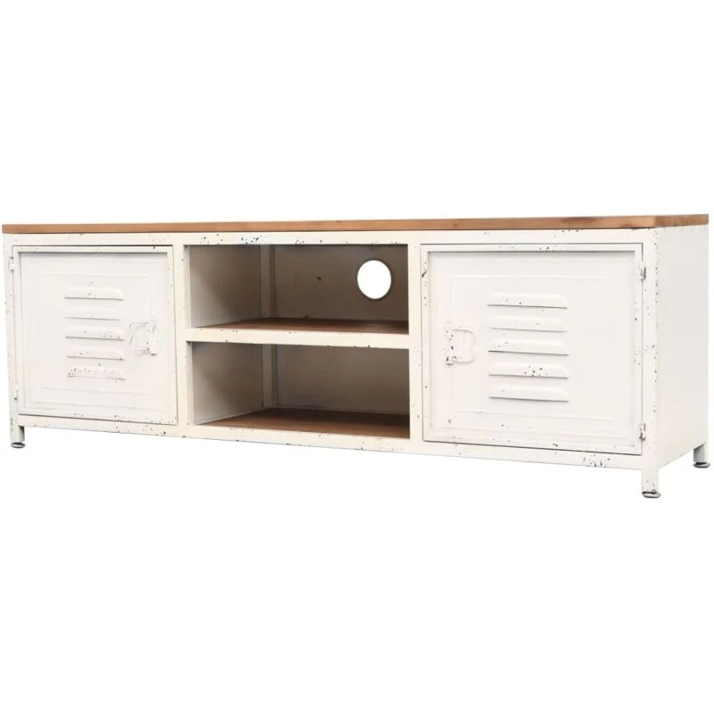 Image of vidaXL TV Cabinet 120x30x40cm White Home Furniture HiFi Lowboard Stand Unit