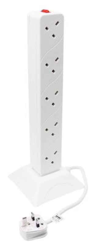 Image of Daewoo Electricals 10 port 2m extension - White White One Size