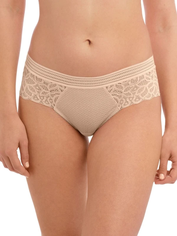 Image of Wacoal Womens thong panties Wacoal Raffine Beige Female L