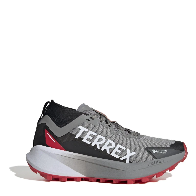 Image of adidas Terrex Agravic GTX Trail Running Shoes Womens Gry/Wht/Ruby female 5 (38)