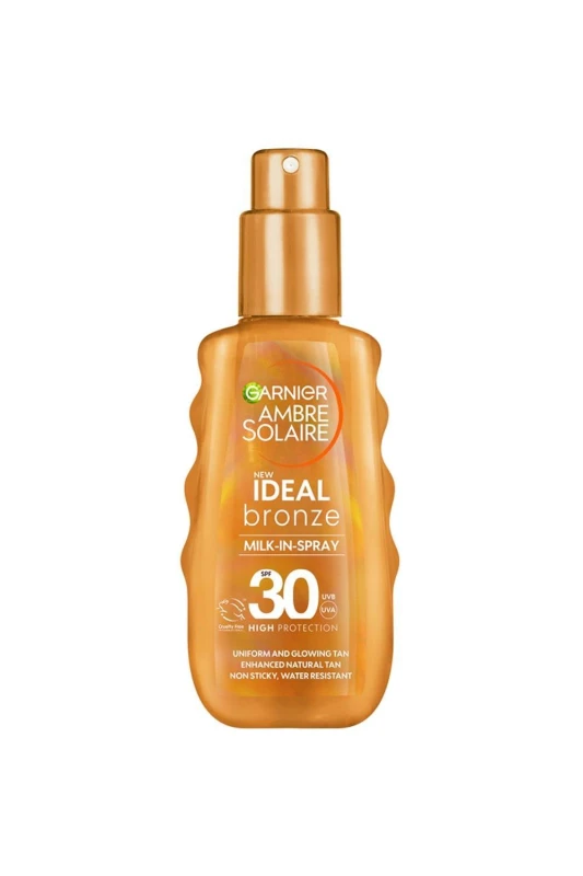 Image of Garnier Ambre Solaire Ideal Bronze Milk-In Tanning Spray SPF30 Multi unisex