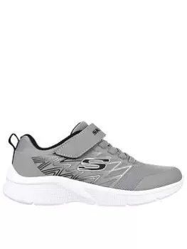 Image of Skechers Microspec Texlor Trainer, Grey, Size 1.5 Older