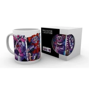 Image of Five Nights at Freddys Sister Location Characters Mug