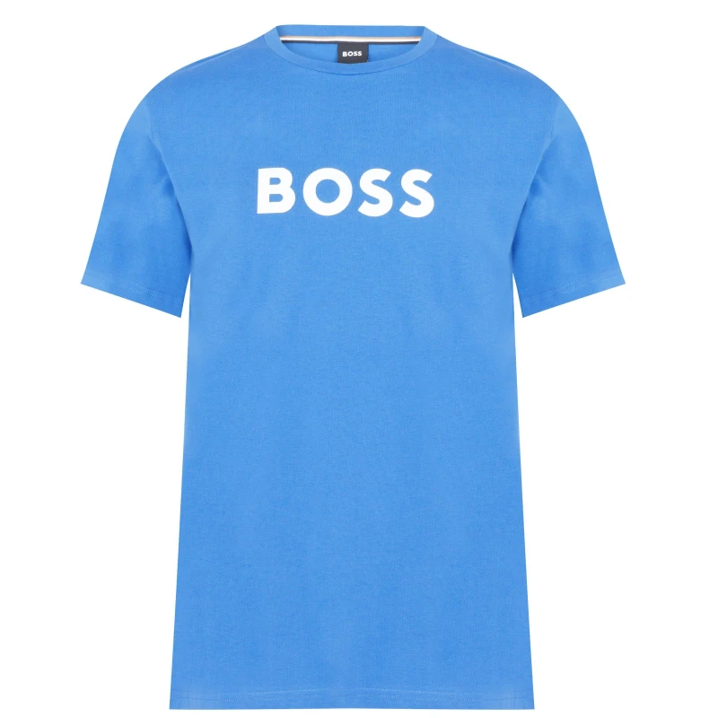Image of Boss Mens HBW Logo T-Shirt, Logo Printed Royal Blue 490 male X Small