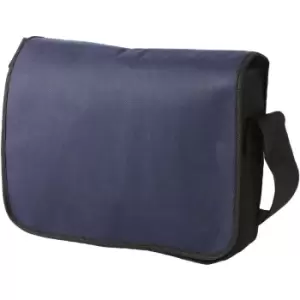 Image of Mission Non Woven Shoulder Bag (35.5 x 8 x 29.5 cm) (Navy) - Bullet