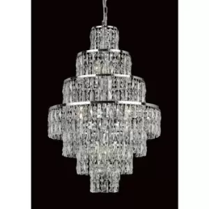 Image of Impex New York 8 Light Polished Chrome Ceiling