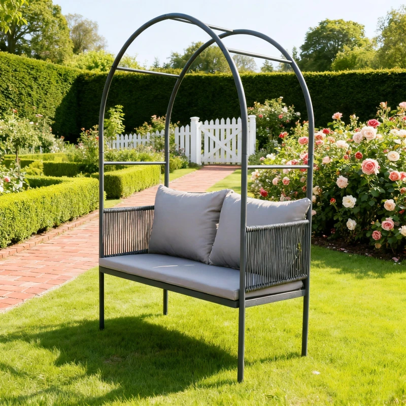 Image of Linea Linea Arbour Bench 63 Black unisex One Size