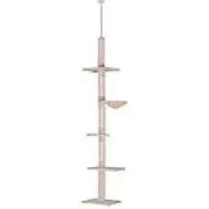 Image of PawHut Cat Tree Beige 340 mm x 400 mm x 2600 mm
