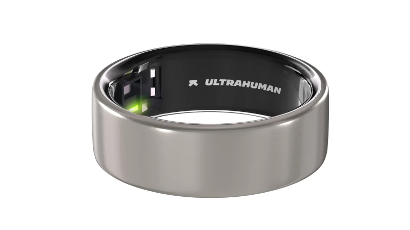 Image of Ultrahuman Ring Air Raw Titanium Size 10