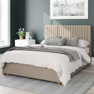 Image of Aspire Grant Upholstered Ottoman Bed Eire Linen Natural Small Double