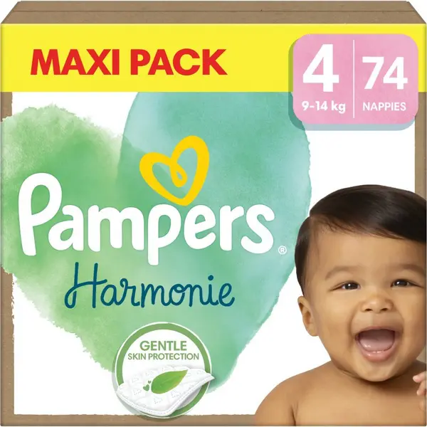 Image of Pampers Harmonie Size 4 74 Nappies