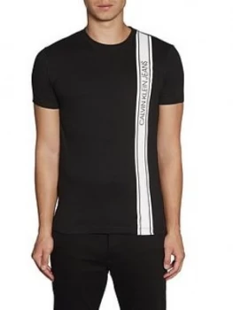 Image of Calvin Klein Jeans Vertical Logo Tape T-Shirt